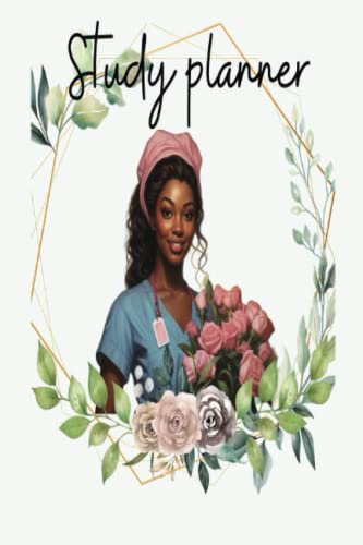 Nursing school semester planner: 15-week black Nurse image study journal