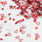 Bluelves Konfetti Hochzeit Herzen,Etwa 600-700 Stück Konfetti Silber+Rot, Streudeko Hochzeit,Glitter Tischkonfetti, Tischdeko hochzeit für Hochzeit Geburtstag Taufe Baby Party（Silber+Rot）