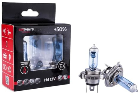 EINPARTS H4 Glühlampe Fernscheinwerfer 60/55W 5000K P43t Fernlicht Halogen Birne EPB11K