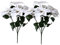 Rikyo 2 künstliche Weihnachtssterne, 48,3 cm, Seidensträucher, Weihnachtsblumen, Ornamente, 7 Stielköpfe, Samt, Weihnachtsstern, Blumen mit Stielblatt für Party, Zuhause, Urlaub, Dekoration (weiß)
