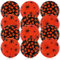 com-four® 12x piatti decorativi Halloween - piatti di plastica riutilizzabili con design ragno e zucca - piatti decorativi per uso alimentare - piatti decorativi (12 pezzi - ragno + zucca)