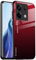 EASSGU Coque Adapté pour Redmi Note 13 Pro 5G / POCO X6 5G (6.67 inches), Coque Arrière en Verre Dégradé Anti-Chute et Anti-Rayures Étui de Téléphone Portable - Rouge Noir