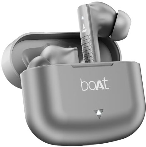 boAt Airdopes 91, 45HRS Battery, 50ms Low Latency, ENx Tech, Fast Charge, IPX4, IWP Tech, v5.3 Bluetooth Earbuds, TWS Ear Buds Wireless Earphones with mic (Mist Grey)