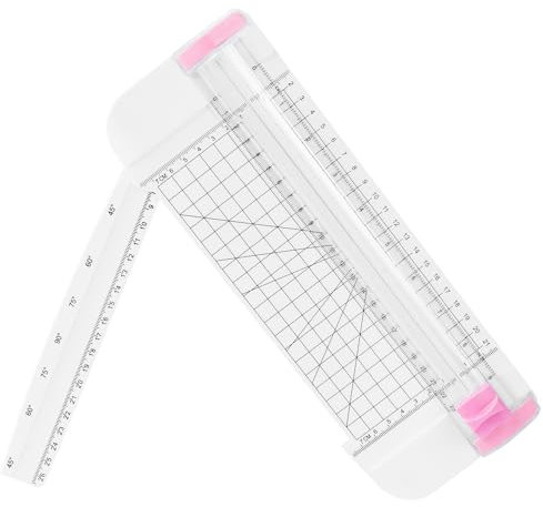 Flintronic Papierschneider, A5 Mini-Papierschneidegerät, Tragbare Papierschneidemaschin mit Automatischem Sicherheitsschutz, Schneidemaschine Papier Cutter für Scrapbooking,Karten,Bastelpapier,Fotos