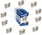 GERCAR Pro Lot de 10 semi-cylindres profilés 30/10 pour porte de garage avec 50 clés - Longueur : 40 mm, A : 30, B : 10, système de fermeture