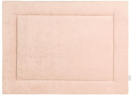 Baby's Only - Laufgittereinlage Sense - Gestrickte Krabbeldecke für Baby - Krabbeldecke mit Teddystoff - Für Jungen und Mädchen - Spieldecke mit Rib Corduroy - 75x95 cm - Peach