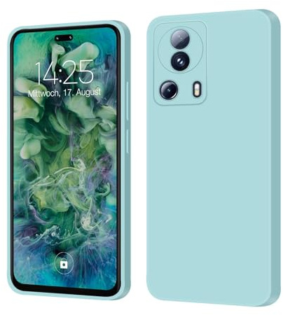 LBH Handyhülle SoftGrip für Xiaomi 13 Lite 5G Slim Case Hülle Schutzhülle Cover Bumper Kratzfest Ultra Dünn Mikrofaser Inlay Hellblau