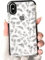 NITITOP Compatible for iPhone X/XS Case Cute Flower Floral Clear for Women Girl Ultra Slim Crystal Shockproof Soft TPU Anti-Yellow Protective Phone Cover - Clear Black