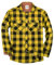 TARAINYA Chemise Flanelle Homme A Carreaux Manches Longues Regular Fit avec Poche Jaune Noir 3XL