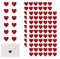 Bieiyhe 1200pcs Aufkleber Herz Sticker Glitzer Kleine Sticker Selbstklebend Heart Stickers Small Hochzeit Aufkleber Rolle Aufkleber Valentinstag Mini Sticker Love Vintage für Basteln Scrapbooking-Rot