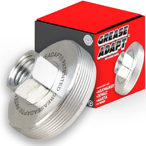 Xtremeauto GREASEADAPT Grease Gun Adapter – Convert 400g to 500g Screw Cartridges for Milwaukee, for Dewalt, & for Makita Grease Guns, Aluminium, Greasing