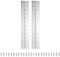PATIKIL 12x2 Inch Piano Hinge, 2 Pack 304 Stainless Steel Continuous Hinge with Holes for Piano Gate Door Wooden Storage Box Cabinet Boat, Silver Tone