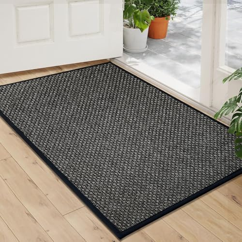 KMVIZI Fußmatte Innen 60x90cm, Schmutzfangmatte Innen, rutschfeste Fussmatte Waschbar, Eingangsteppich, Sauberlaufmatte Saugstarke, Türmatte Teppich für Eingang, Haustür, Innen und Außen