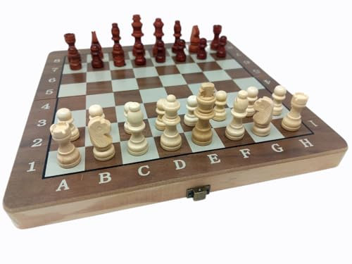 ChessEbook Magnetisches Schachspiel 29 x 29 cm - Spiegelschach - Klappbares Schachbrett - Reiseschachspiel - Schach - Chess Board Set - Schachset - Schachspiel für Kinder und Erwachsene