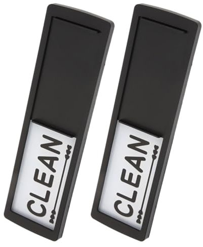 KOCKSHION 2pcs Magnetic Dishwasher Sign Indicator Clean Dirty Magnet for Easy Slide Read Durable Kitchen Decor for Organization Compatible All Dishwashers Secure Magnetic Attachment