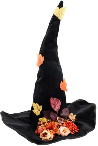Fahoujs Cordch Witch Für Erwachsenen Wizard Halloween Party Kopfbedeckung Cloche Holiday Headwear Rolle Spielen Magier