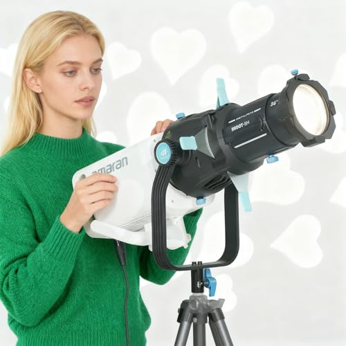 DF DIGITALFOTO Optischer Snoot Bowens Mount GOBO Projektor, 24 Gobos | Lichtformer für Studio Spotlight, kompatibel mit Aputure Amaran 100X/D 200D/X, Godox SL60 für Portrait,fokussierbar