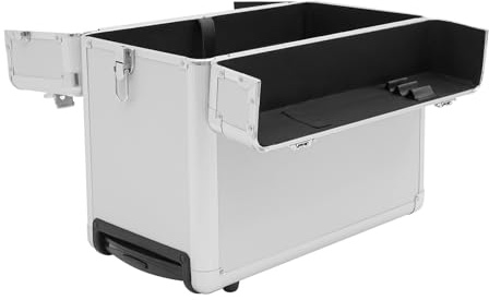 Alukoffer​ Pilotenkoffer​ mit Rollen & Teleskopgriff – 30kg Traglast​ Businesskoffer aus Aluminiumlegierung in Silber – Aktenkoffer​ mit 2 Schlüsseln, 39x24x48 cm – Für Business, Reise & Präsentation