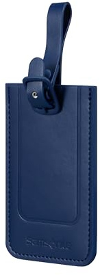 Samsonite TA Revolution - Gepäckanhänger Set 2 Stück, Kofferanhänger für Koffer und Taschen, mit verstellbarem Riemen, Adresskarte, Schutzklappe für Privatsphäre, Blau (Midnight Blue)