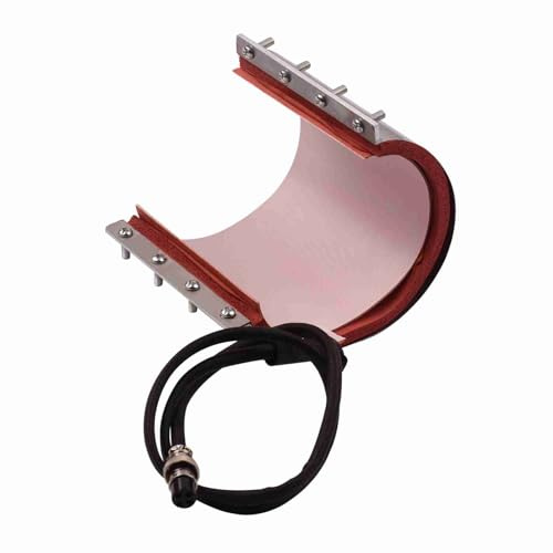 Mug Press Heating Attachment for Heat Press Machine - 11 oz Capacity - 110 V Silica Gel and Aluminum Sublimation Element - 12 x 23.5 cm Component for Applying Images and Logos