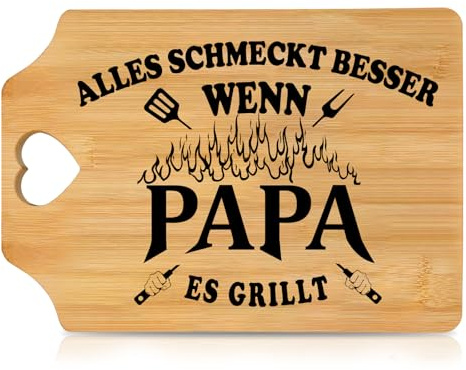 Vatertagsgeschenk für papa - Geschenke für Papa Bambus Schneidebrett,Geburtstagsgeschenk für Papa von Tochter Sohn, Geschenk Papa Geburtstag, Vatertagsgeschenke für Papa