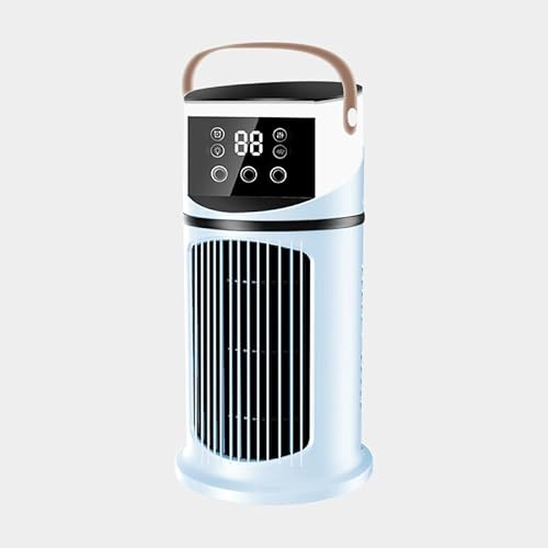 Portable Air Cooler, Portable Air Conditioner, Evaporative Cooler with Large Capacity Water Tank, Screen, Spray Modes, Mini Personal Air Conditioner for Room Office (Light Blue)
