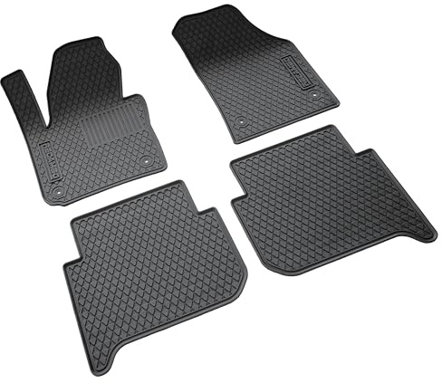 Recambo Gummi Fußmatten passend für VW Touran 1T | 2003-2015 | Allwetter | Passgenau per 3D-Scan | Hoher Rand hält Wasser & Schmutz sicher auf | TPE Gummi – rutschfest, geruchsneutral & formstabil