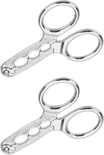 2Pcs Nut Crackers Nuts Pistachio Sheller Opener Kitchen Tools Stainless Steel Nutcracker Multi-Function Walnut Pine Sheller Opener Specialty Gadgets