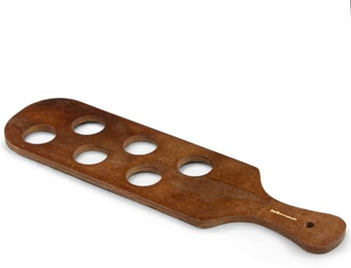 bar@drinkstuff Pine Shot Paddle Board to Hold 6 Shots, Case of 10