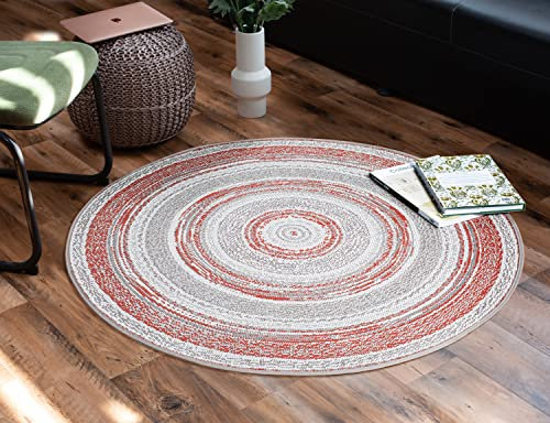 Teppich Rund Classic Vinyl Record Red Ø120cm aus Kunststoff für Innen und Außen