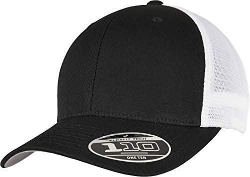 Flexfit Unisex 110MT-110 Mesh 2-Tone Cap Baseballkappe, Black/White, one Size