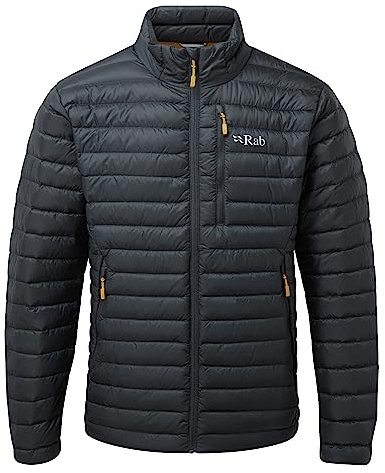 Rab Men's Microlight Jacket - Lightweight Down Coat for Trekking, Climbing, & Skiing - Beluga - Small