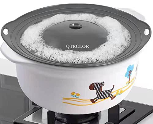 Topfdeckel Spill Stopper Deckel - Verdicken Sie Silikon-Überkochschutz, FDA Food Grade Stopper Deckeldeckel für Töpfe und Pfannen, BPA-freier Instant-Topfdeckel, passend für Öffnungen von 6 bis 10