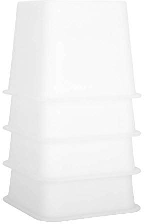 Cocoarm 4 Stück Weiße Stuhlaufsätze, Stabiler Möbelerhöherer Tischerhöher Elefantenfuß Bed Riser für Stühle, Betten & Möbel mit Lagerspace