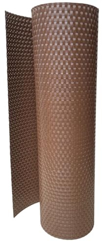 workingHOUSE Balkon Sichtschutz Meterware 90cm Hellbraun, Polyrattan | Meterware nach Bedarf zuschneidbar, UV-beständig, ohne Bohren montierbar