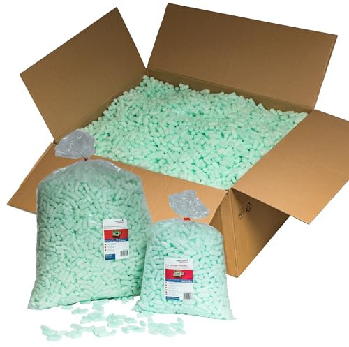 BIO Füllmaterial Verpackungschips aus Maisstärke Packpolster Polster 15L-400L (30 Liter)