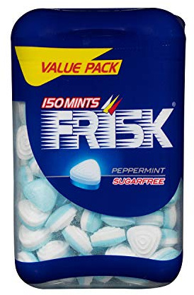Frisk Pastilles Menthe Poivrée Mini Bonbon Rafraîchissant sans Sucres-Maxi 0.1kg Boîte de 150 Pièces 1 Unité