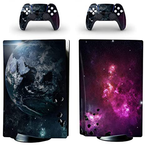 DolDer Autocollant PS5 / film autocollant coque de protection pour console Sony PS5 et 2 manettes DualShock 0896