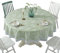 Table Cloth Waterproof, PVC Plastic Tablecloth, Round Tablecloths for Circular Table Wipe Clean Garden Tablecloth (A, 180cm/70in)