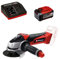 Einhell Meuleuse d'angle 115mm sans fil TE-AG 18 Li Solo Power X-Change (18V, Régime : 8500 trs/min, Profondeur de coupe : 28 mm) avec Chargeur et Batterie 5,2Ah