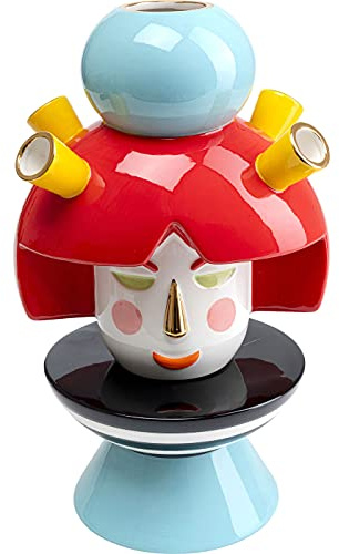 Kare Design Deko Vase Puppet Girl, Blumenvase, Tischvase, bunt, Artikelhöhe 36cm