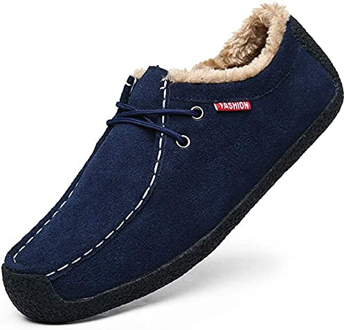 Asifn Herren Slip On Mokassin Hausschuhe Male Loafers Wildleder Indoor Outdoor Boot Schuhe Casual Fuzzy Comfy Schuhe Memory Foam