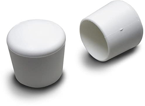 ajile Runde Fusskappen aus Gummi WEISS für Schutz und eine gute Endbearbeitung des Rohres mit 28 mm AUSSENDRUCHMESSER - 4 Stck. - EVX228x4