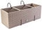 PAFEN Jardinière aspect rotin avec supports Couleur moka