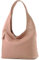 modamoda de T155 Damen Leder Shopper Schultertasche Large handmade in Italy, Farbe:Beige