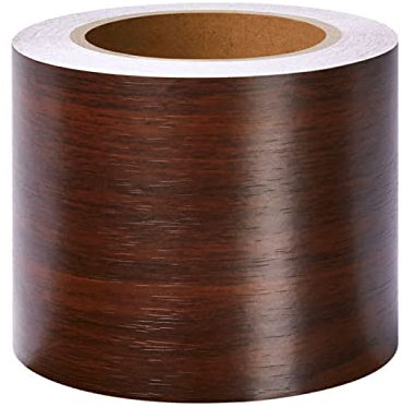 Guest Ruyunlai Tapetenbordüre selbstklebend Vinyl Sockelleiste Dekorative Bordüre Selbstklebende Home Bordüre selbstklebend für Küche für Badezimmer Wohnzimmer Nussbaum 30cm X 500cm
