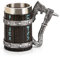 Viking Nordic Rune Mug - Norse Mythology Gifts, Beer Cup, Tankard for Men, Wooden Barrel Cool Coffee Mugs, Beer Stein for Nordic Decor (Style 1)