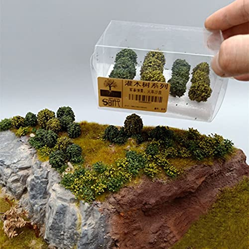 Miniaturen 12pcs / Set Simulation Bush Baum Szene Modell für 1: 35/1: 48/1: 72/1: 87 Sandtischbaum Miniaturen Landschaftsdekor
