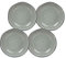 MICA Decorations Tabo Essgeschirr - 14x14x2 cm - Keramik - Grau - Staz von 4