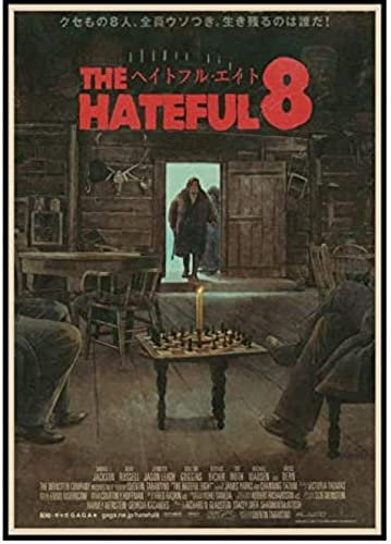 Poster The Hateful Eight Vintage-Filmplakat, Leinwandgemälde, Poster Und Drucke, Wandkunst, Bilder, Heimdekoration 50X70Cm Kein Rahmen